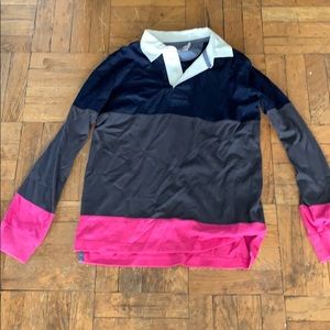 Brooks brothers red fleece rugby shirt